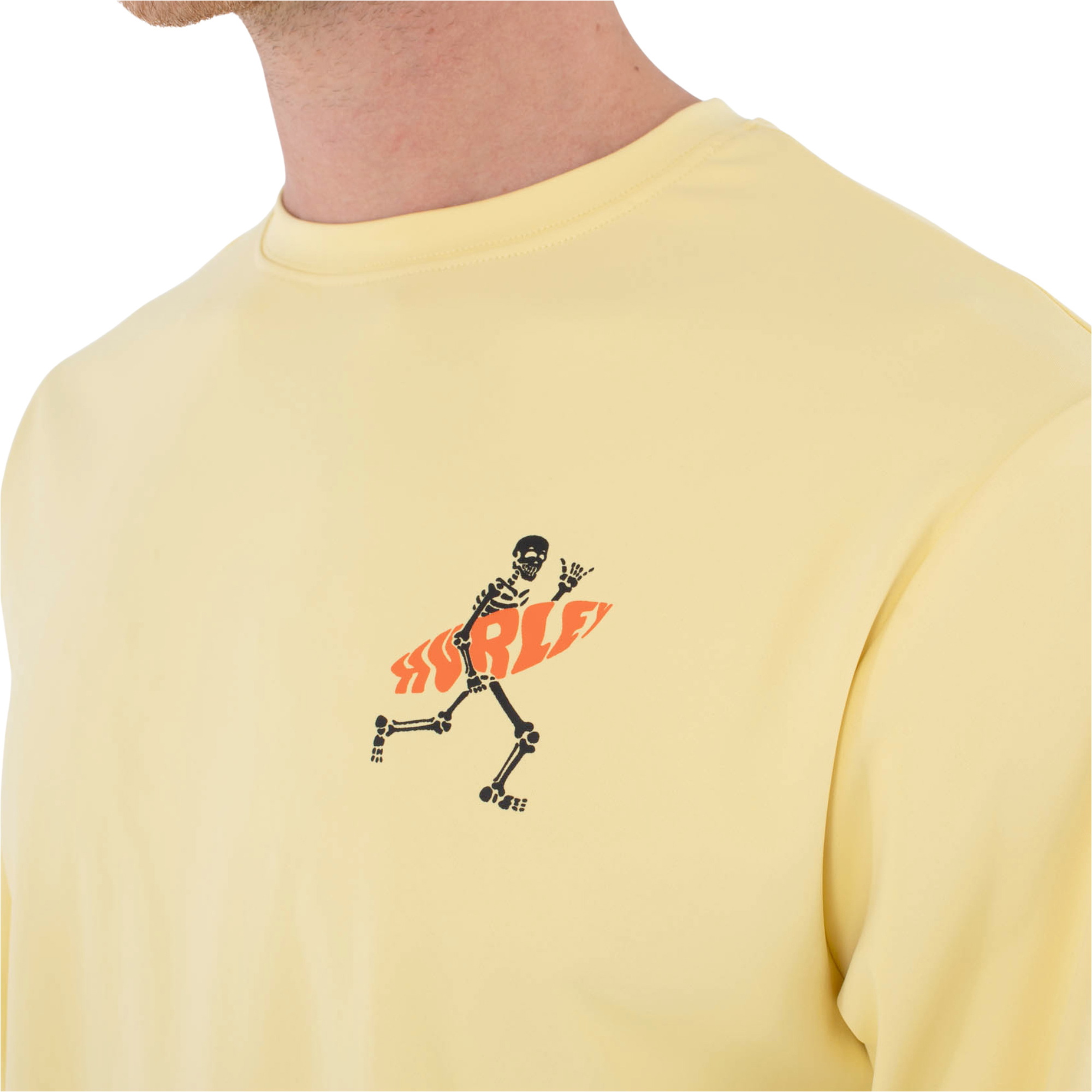 2026 Hurley Da Uomo Canotta In Lycra A Maniche Lunghe Regular Flamengue MLEU00006 - Nectarine